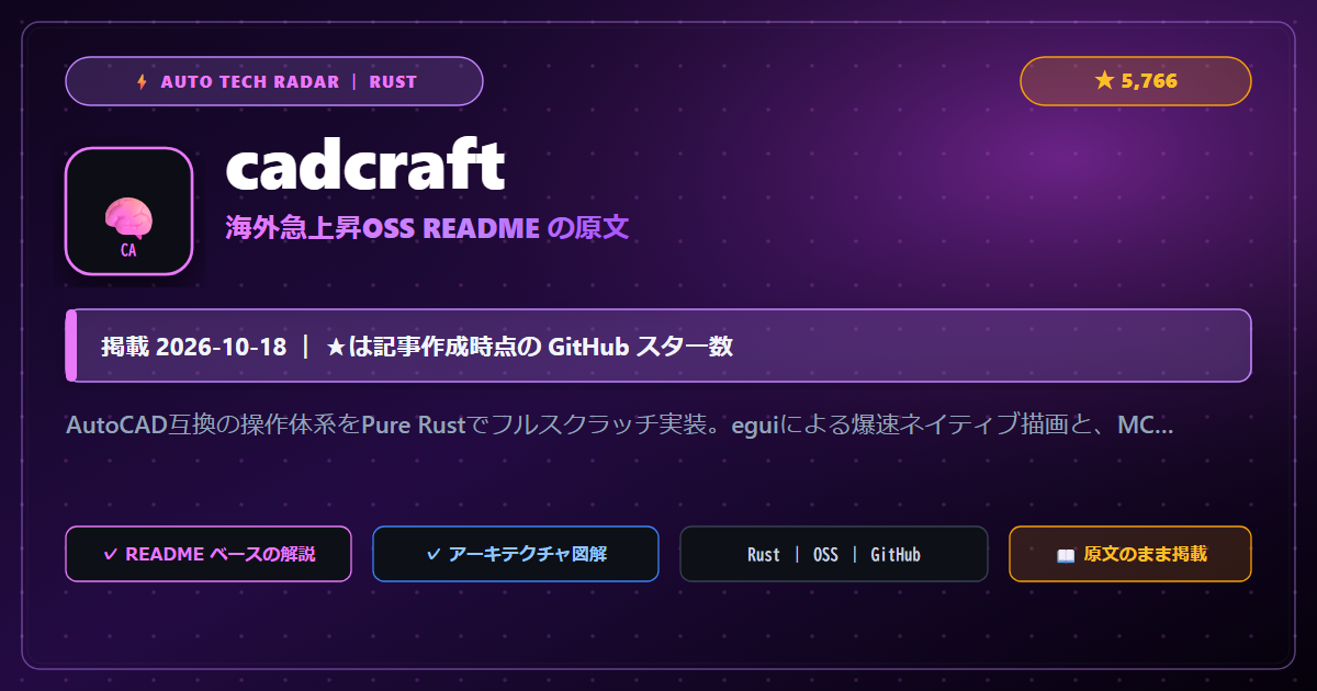 cadcraft - README の要点（原文）