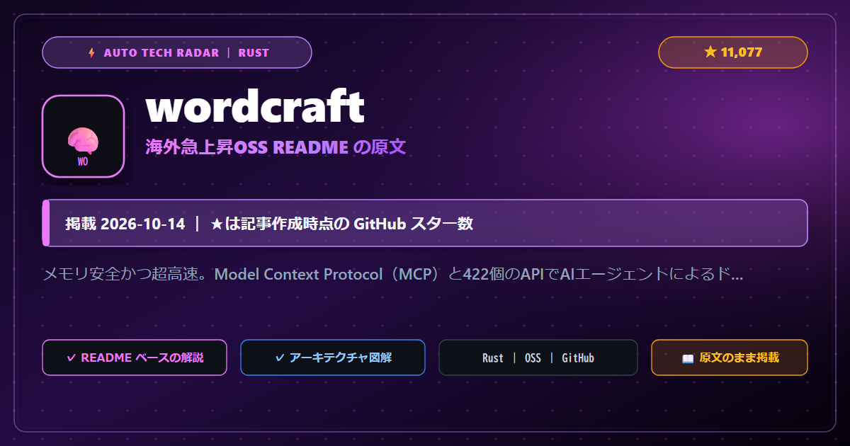 wordcraft - README の要点（原文）